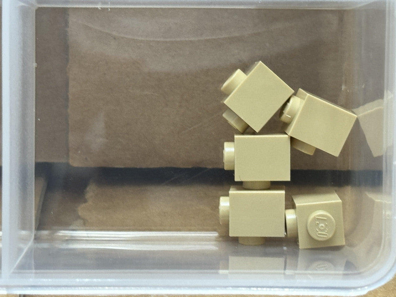 LEGO Parts - Tan Brick, Modified 1 x 1 with Stud on Side - No 87087 - QTY 5