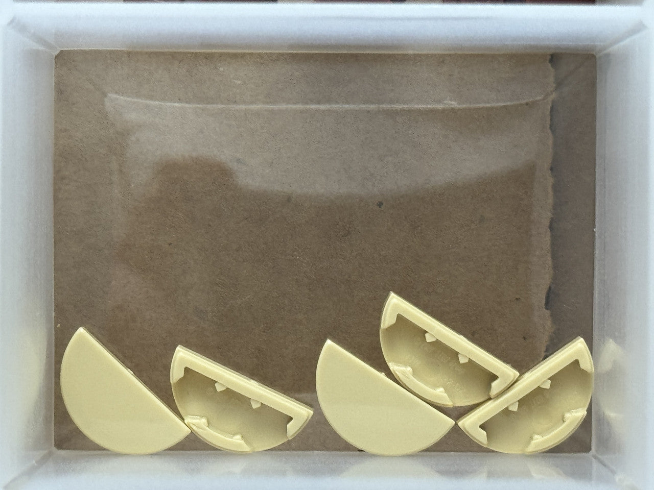 LEGO Parts - Tan Tile, Round 1 x 2 Half - No 1748 - QTY 5