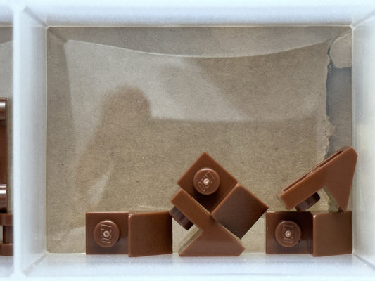 LEGO Parts - Reddish Brown Slope 45 2 x 1 with 2/3 Cutout - No 92946 - QTY 5