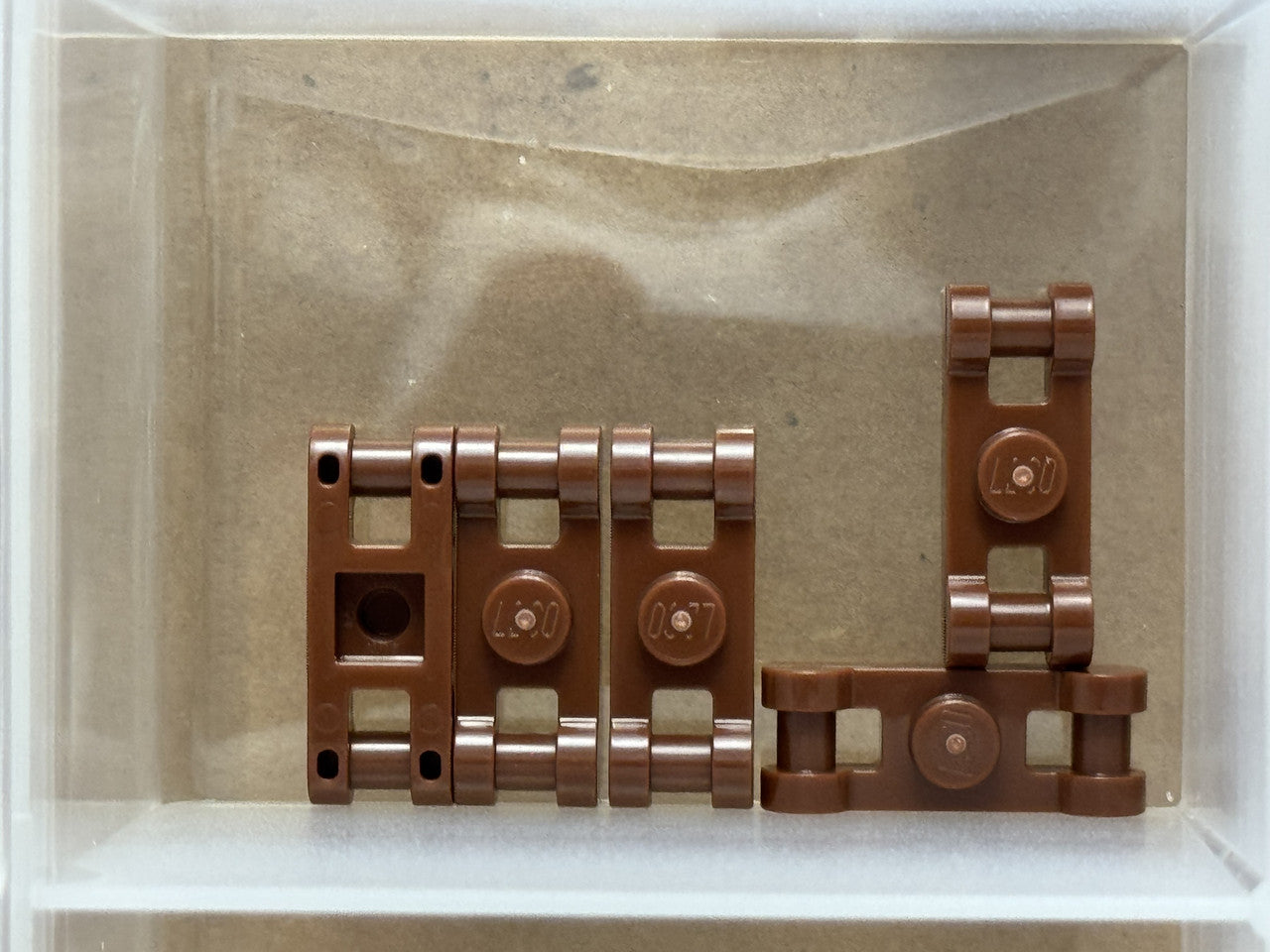 LEGO Parts - Reddish Brown Plate 1 x 1 Bar Handles on Ends - No 78257 - QTY 5