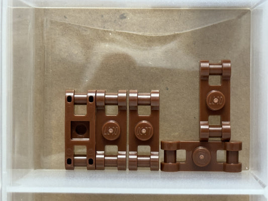 LEGO Parts - Reddish Brown Plate 1 x 1 Bar Handles on Ends - No 78257 - QTY 5
