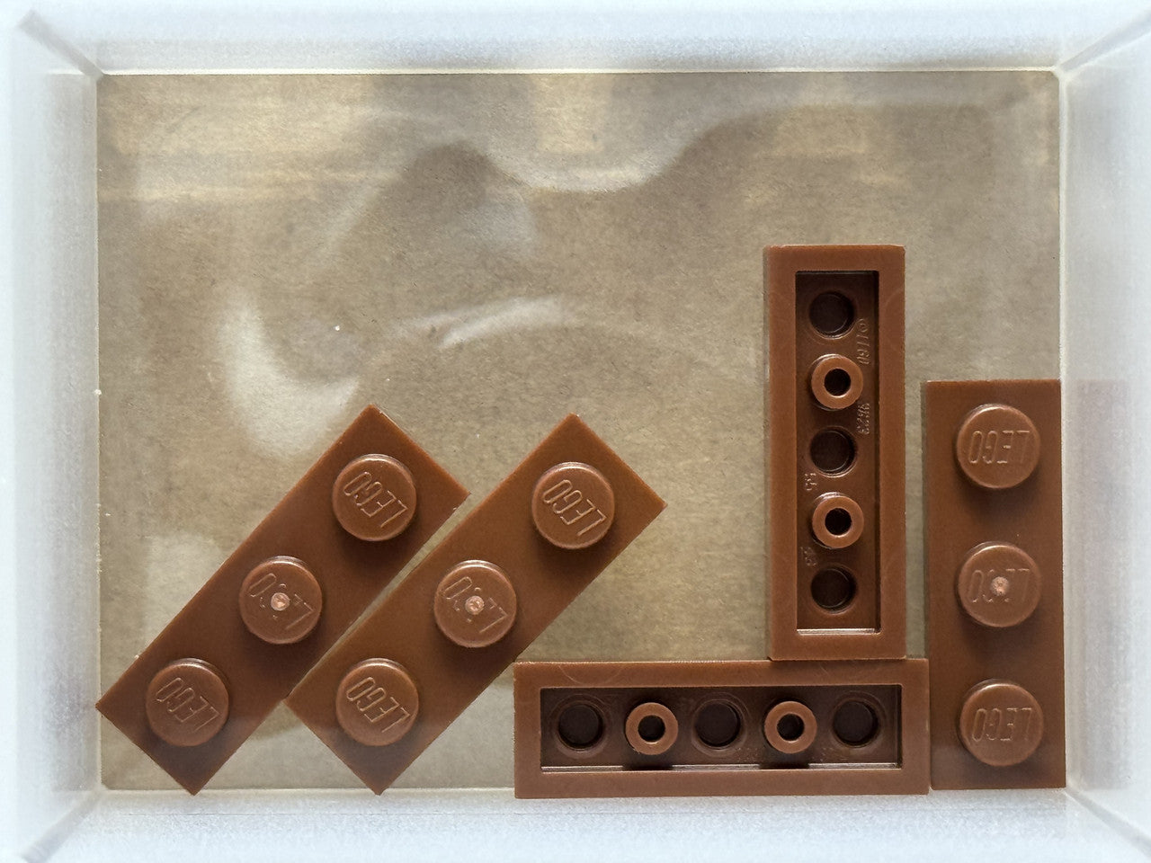 LEGO Parts - Reddish Brown Plate 1 x 3 - No 3623 - QTY 5