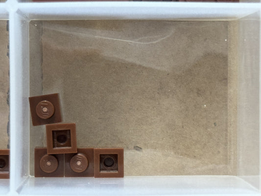 LEGO Parts - Reddish Brown Plate 1 x 1 - No 3024 - QTY 5