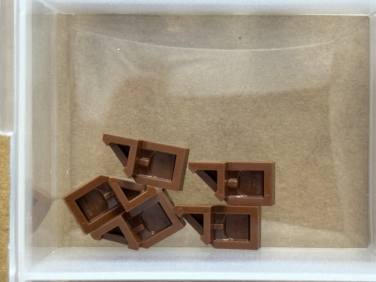 LEGO Parts - Reddish Brown Wedge 2 x 1 x 2/3 Right - No 29119 - QTY 5