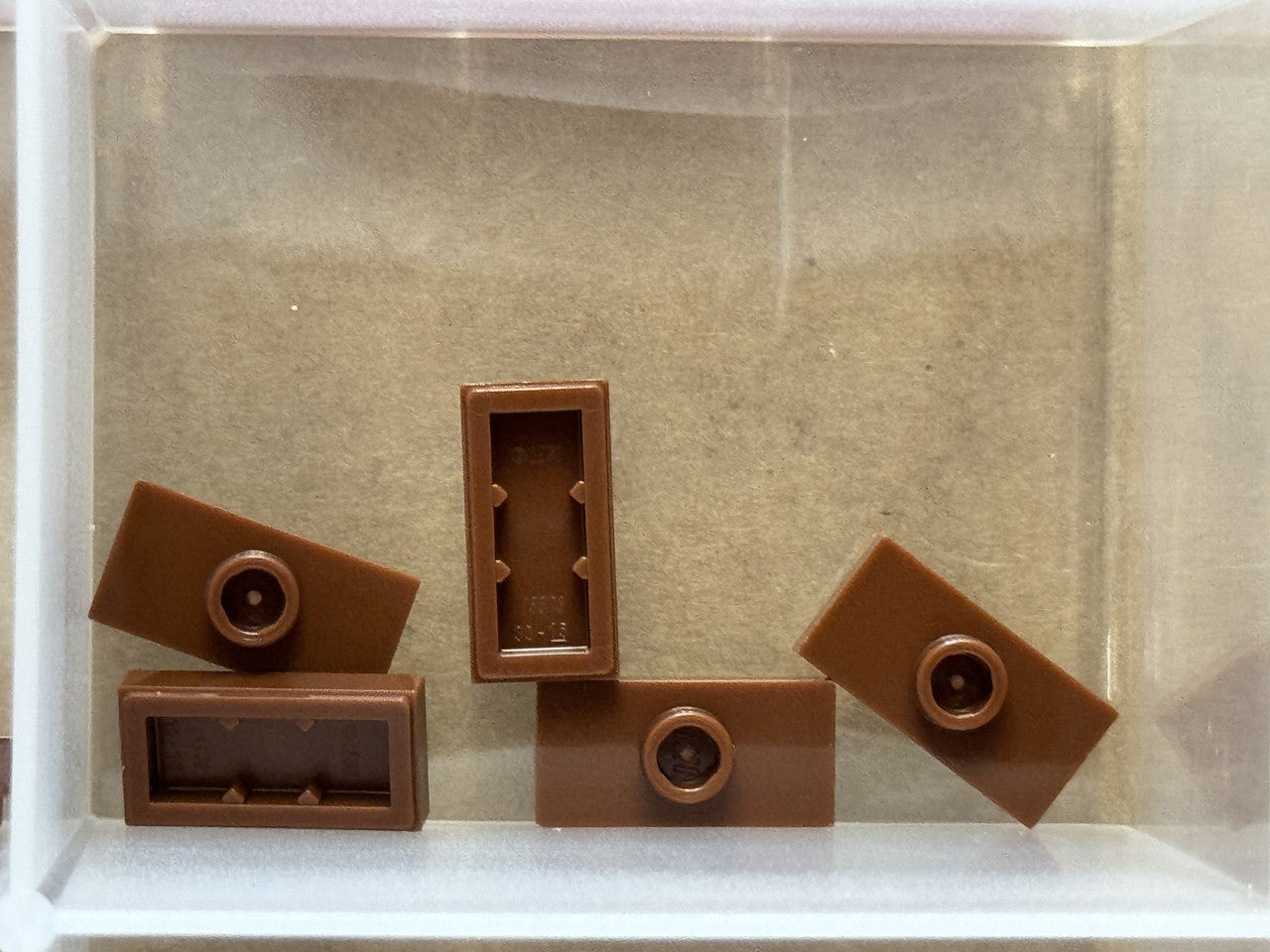 LEGO Parts - Reddish Brown Plate 1 x 2 with 1 Stud (Jumper) - No 15573 - QTY 5