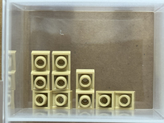 LEGO Parts - Tan Slope, Curved 2 x 1 x 2/3 Inverted - No 24201 - QTY 5