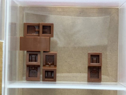 LEGO Parts - Reddish Brown Slope, Curved 2 x 1 x 2/3 - No 11477 - QTY 5