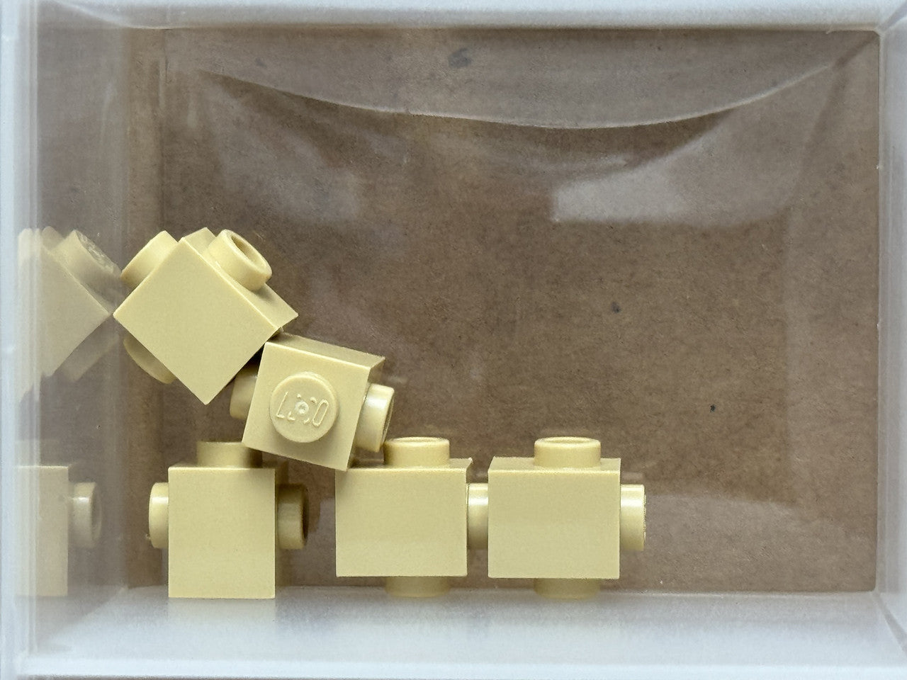LEGO Parts - Tan Brick 1 x 1 with Studs on 2 Sides, Opposite - No 47905 - QTY 5