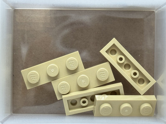 LEGO Parts - Tan Plate 1 x 3 - No 3623 - QTY 5
