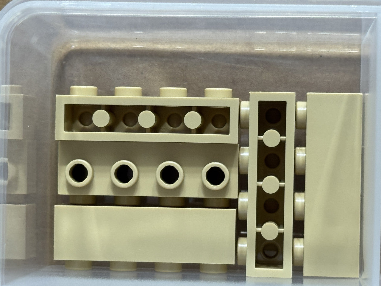 LEGO Parts - Tan Brick, Modified 1 x 4 with Studs on Side - No 30414 - QTY 5