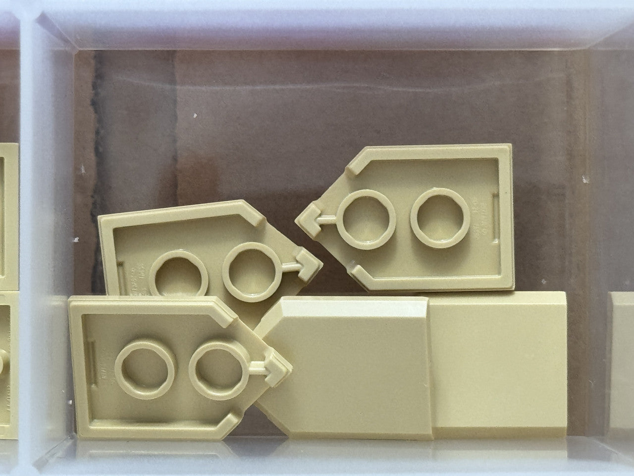LEGO Parts - Tan Tile, Modified 2 x 3 Pentagonal - No 22385 - QTY 5
