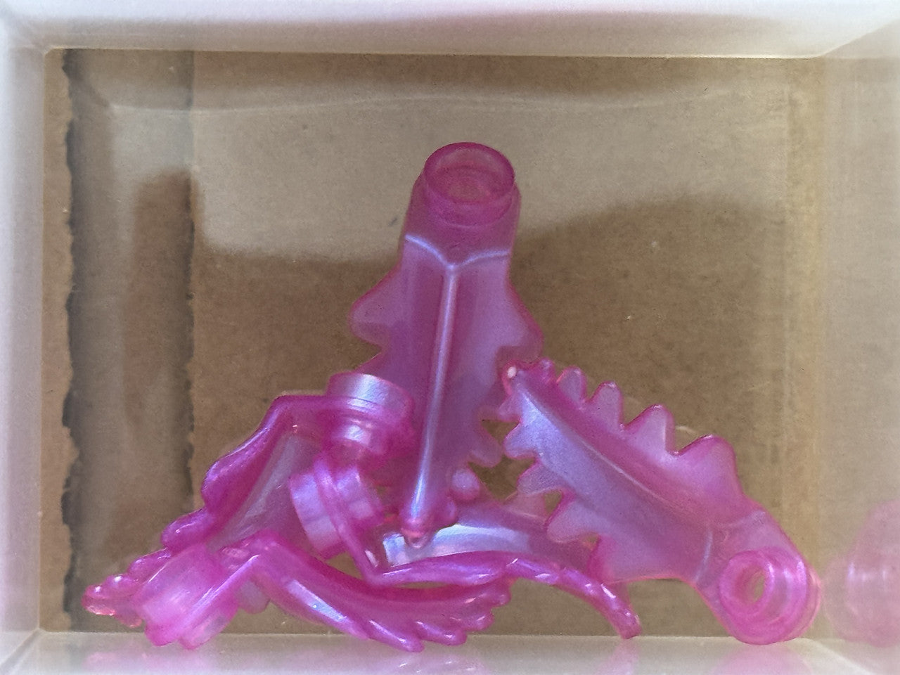 LEGO Parts - Satin Trans-Dark Pink Plant 1 x 1 Curved, Upright - No 2682 - QTY 5