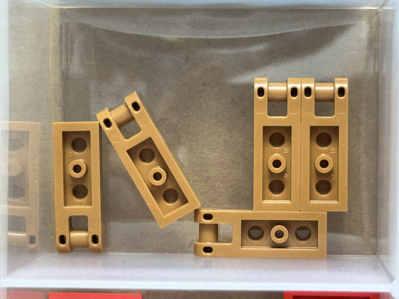 LEGO Parts - Medium Nougat Plate 1 x 2 with Bar Handle on End - No 60478 - QTY 5