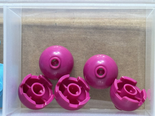 LEGO Parts - Magenta Brick, Round 2 x 2 Dome Top - No 553 - QTY 5