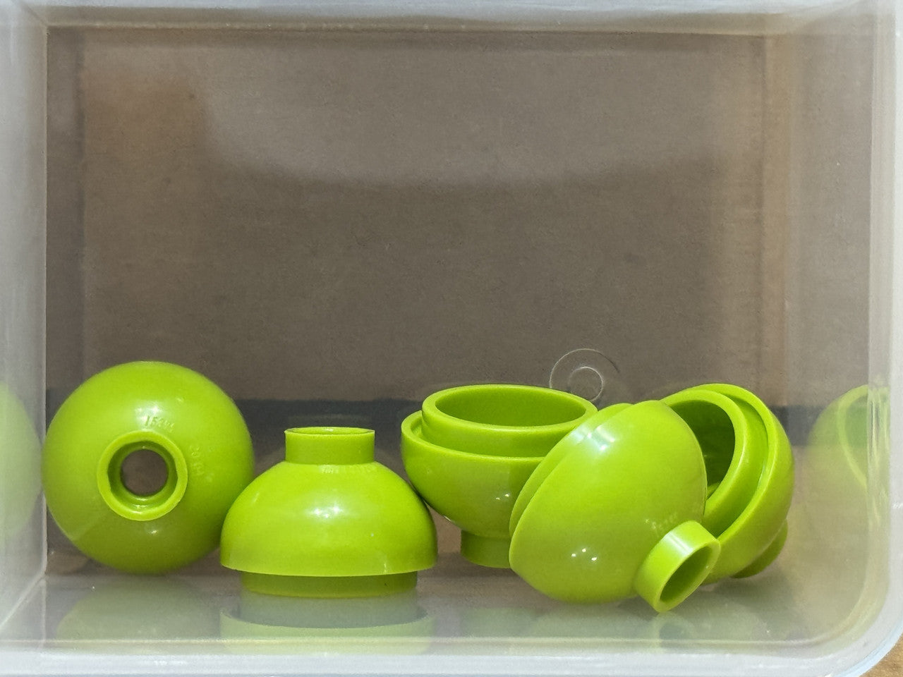 LEGO Parts - Lime Brick, Round 2 x 2 Dome Bottom - No 15395 - QTY 5