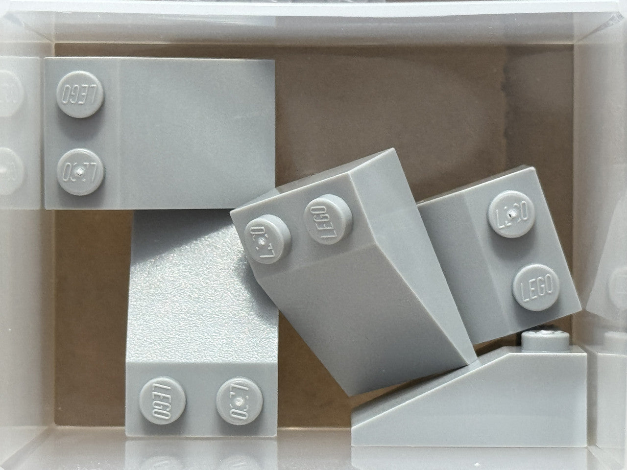 LEGO Parts - Light Bluish Gray Slope 33 3 x 2 - No 3298 - QTY 5