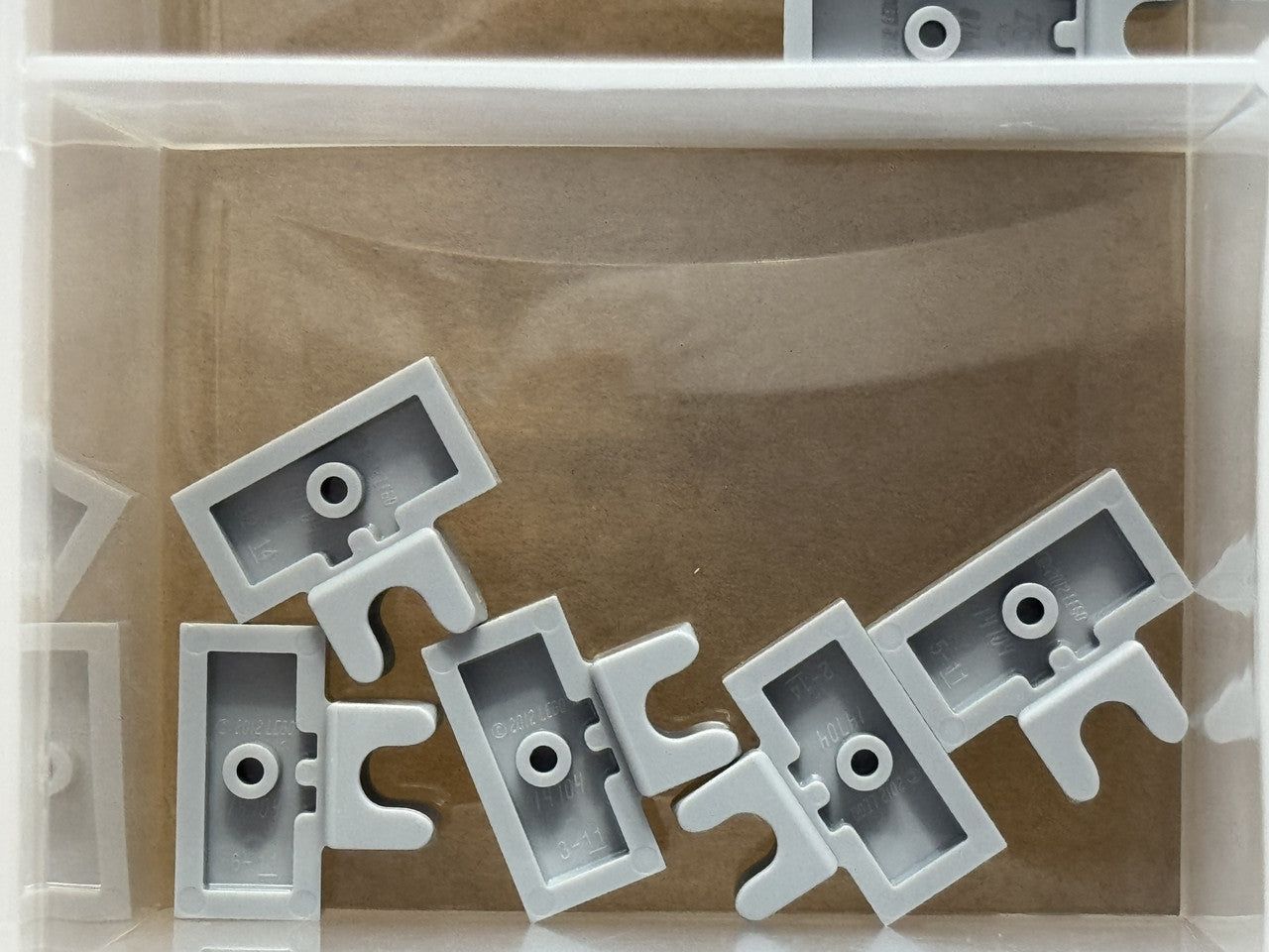 LEGO Parts - Light Bluish Gray Plate 1 x 2 Tow Socket Side - No 14704 - QTY 5