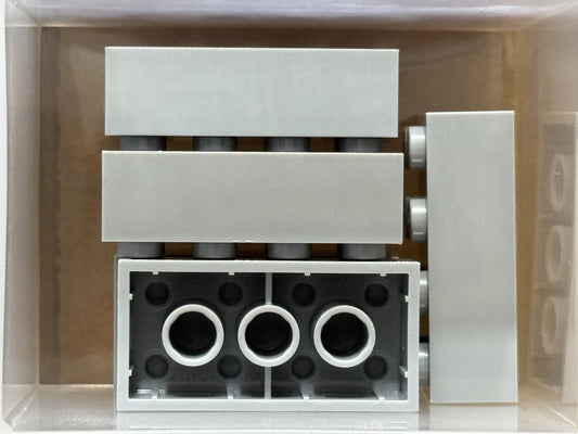 LEGO Parts - Light Bluish Gray Brick 2 x 4 - No 3001 - QTY 5