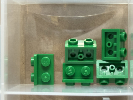 LEGO Parts - Green Bracket 1 x 2 - 1 x 2 Inverted - No 99780 - QTY 5