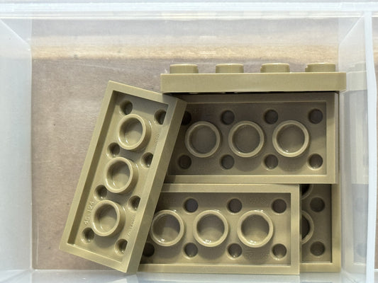 LEGO Parts - Dark Tan Plate 2 x 4 - No 3020 - QTY 5
