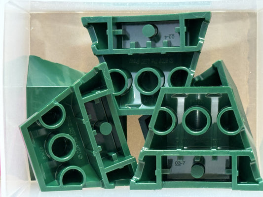 LEGO Parts - Dark Green Wedge 4 x 3 Triple Curved No Studs - No 64225 - QTY 5