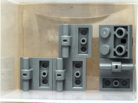 LEGO Parts - Dark Bluish Gray Plate 2 x 2 with Bar on Bottom - No 5066 - QTY 5