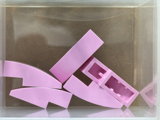 LEGO Parts - Bright Pink Slope, Curved 3 x 1 - No 50950 - QTY 5