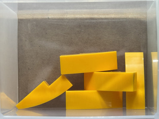 LEGO Parts - Bright Light Orange Slope, Curved 3 x 1 - No 50950 - QTY 5
