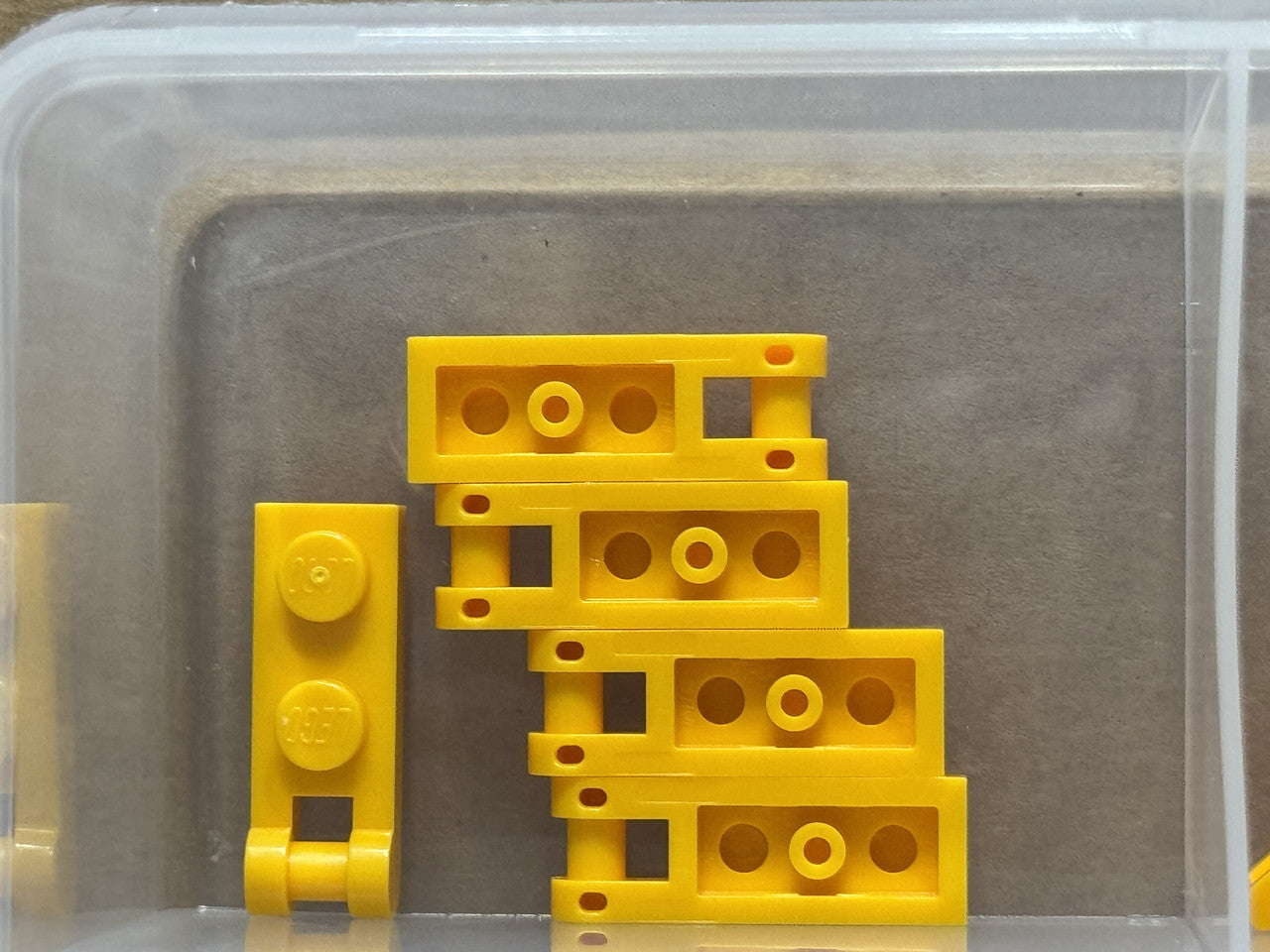 LEGO Parts - Bright Light Orange Plate 1 x 2 Bar Handle End - No 60478 - QTY 5