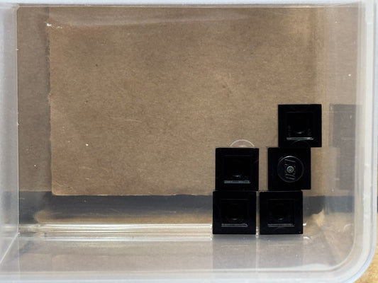 LEGO Parts - Black Plate 1 x 1 - No 3024 - QTY 5