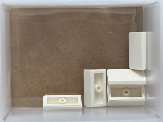 LEGO Parts - White Slope 30 1 x 2 x 2/3 - No 85984 - QTY 5