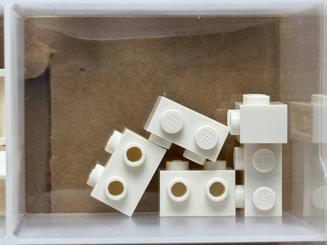 LEGO Parts - White Brick, Modified 1 x 2 with Studs on 1 Side - No 11211 - QTY 5