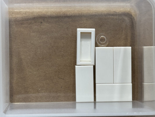LEGO Parts - White Tile 1 x 2 - No 3069 - QTY 5