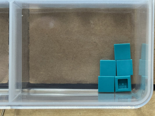 LEGO Parts - Dark Turquoise Tile 1 x 1 - No 3070 - QTY 5