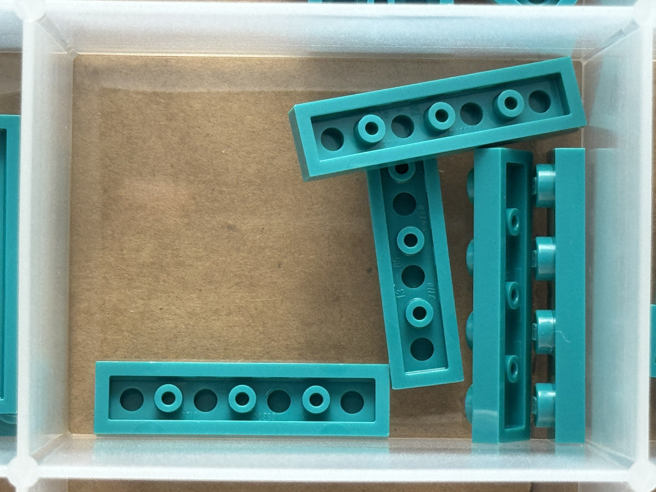 LEGO Parts - Dark Turquoise Plate 1 x 4 - No 3710 - QTY 5