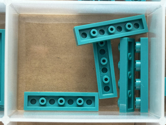 LEGO Parts - Dark Turquoise Plate 1 x 4 - No 3710 - QTY 5