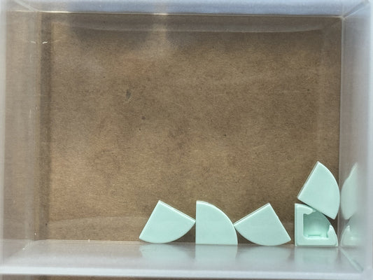LEGO Parts - Light Aqua Tile, Round 1 x 1 Quarter - No 25269 - QTY 5