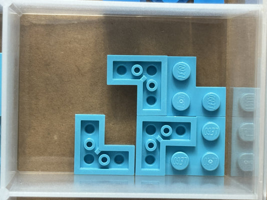LEGO Parts - Medium Azure Plate 2 x 2 Corner - No 2420 - QTY 5