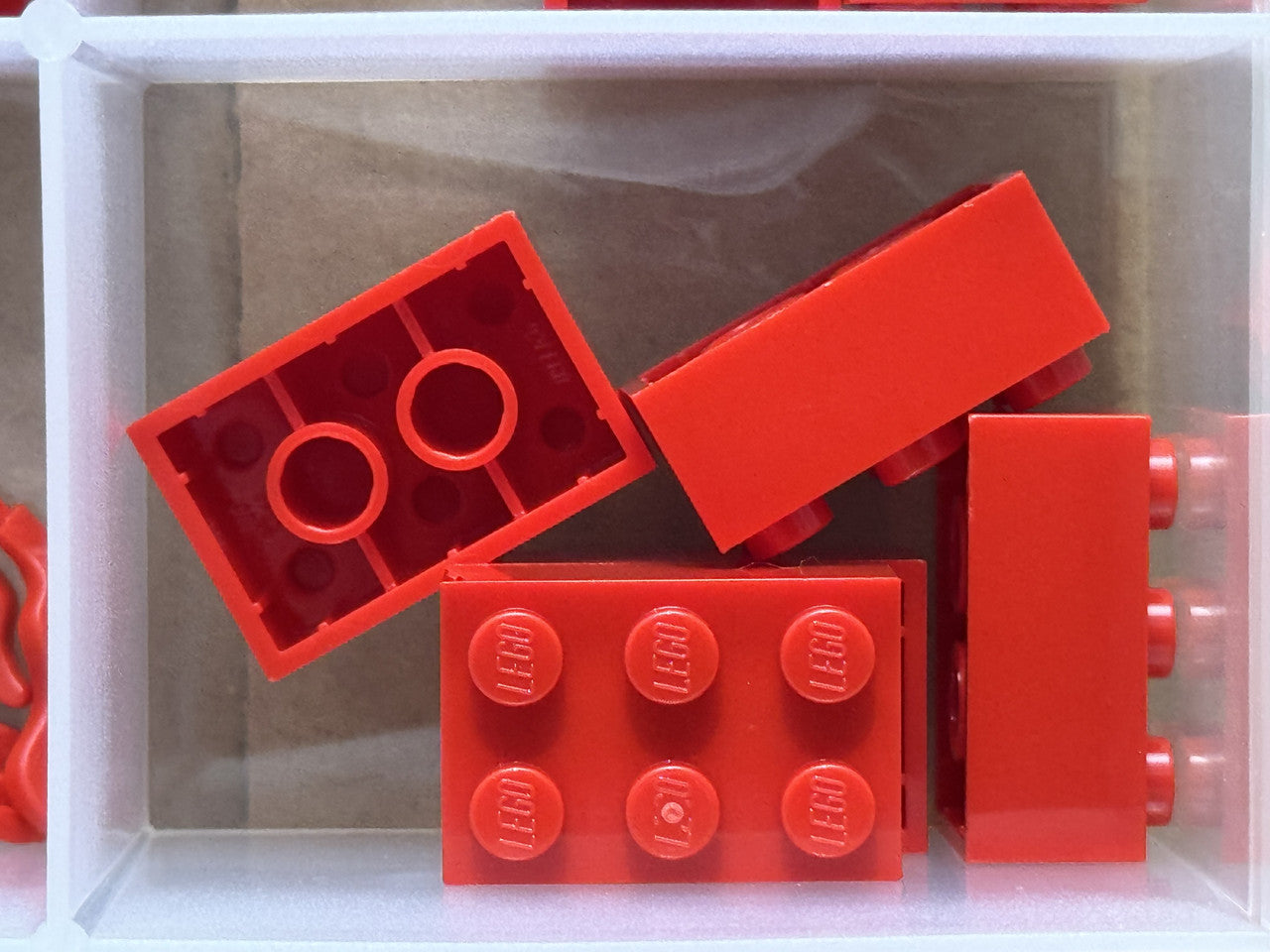LEGO Parts - Red Brick 2 x 3 - No 3002 - QTY 5