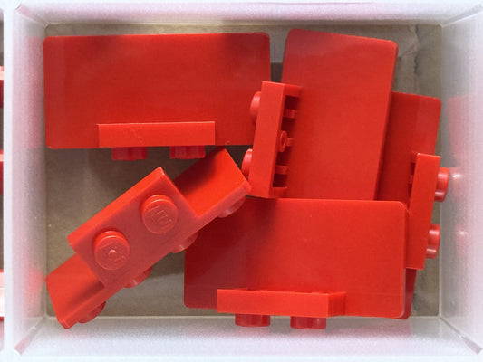 LEGO Parts - Red Bracket 1 x 2 - 2 x 4 - No 93274 - QTY 5
