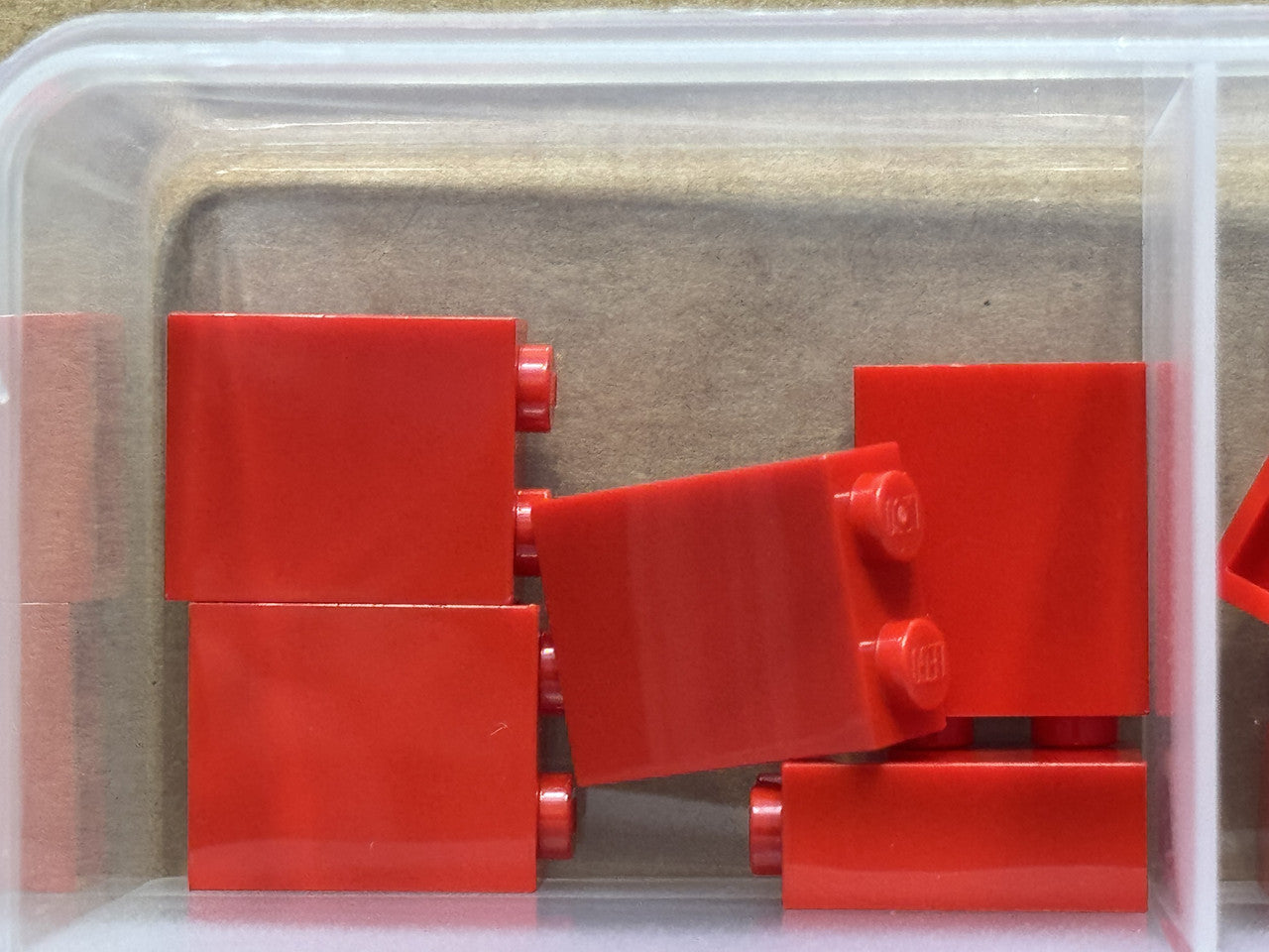LEGO Parts - Red Brick 1 x 2 x 2 with Inside Stud Holder - No 3245c - QTY 5