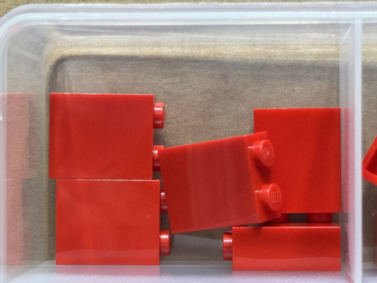 LEGO Parts - Red Brick 1 x 2 x 2 with Inside Stud Holder - No 3245c - QTY 5
