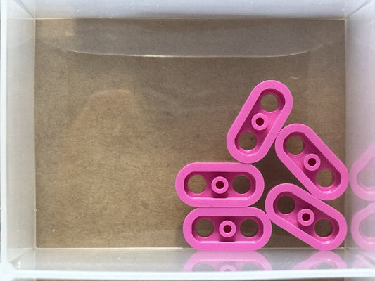 LEGO Parts - Dark Pink Plate, Round 1 x 2 with Open Studs - No 35480 - QTY 5