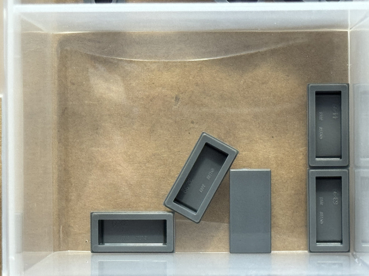 LEGO Parts - Dark Bluish Gray Tile 1 x 2 - No 3069 - QTY 5