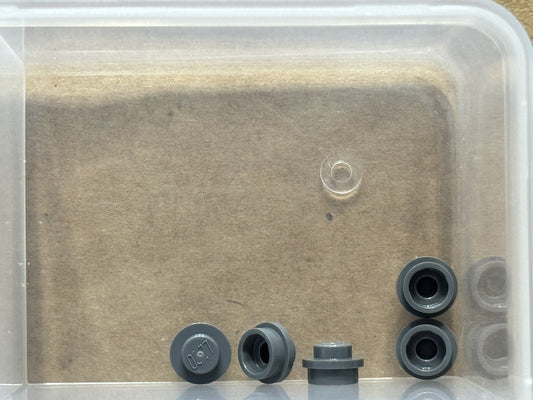 LEGO Parts - Dark Bluish Gray Plate, Round 1 x 1 - No 4073 - QTY 5