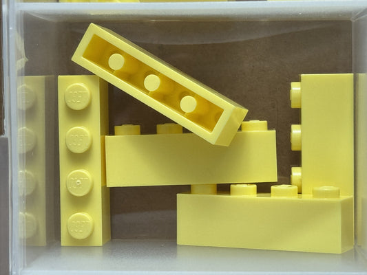 LEGO Parts - Bright Light Yellow Brick 1 x 4 - No 3010 - QTY 5