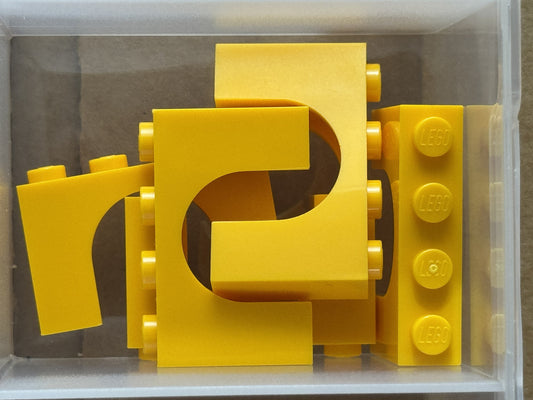 LEGO Parts - Bright Light Orange Arch 1 x 4 x 2 - No 6182 - QTY 5