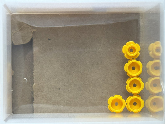 LEGO Parts - Bright Light Orange Plate, Round 1 x 1 Flower - No 24866 - QTY 5