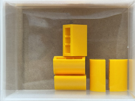 LEGO Parts - Bright Light Orange Slope, Curved 1 x 2 - No 37352 - QTY 5