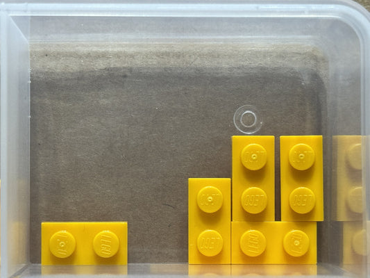 LEGO Parts - Bright Light Orange Plate 1 x 2 - No 3023 - QTY 5